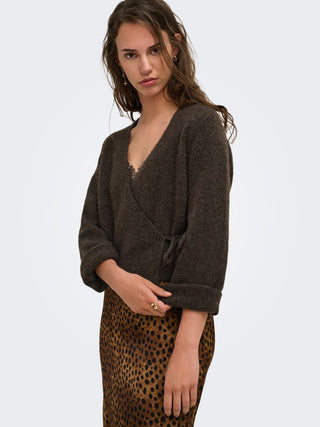 Bestseller / Damen-Strick / ONLLIVA LS V-NECK WRAP KNT