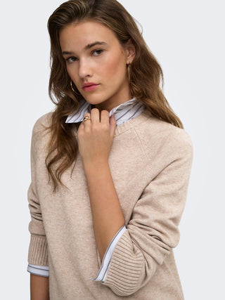 Bestseller / Damen-Strick / ONLPRINCESS LS O-NECK RAGLAN KNT NO