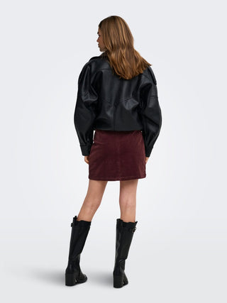 Bestseller / Damen-Rock / ONLFLORA HW CORD SHORT SLIT SKIRT P