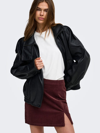 Bestseller / Damen-Rock / ONLFLORA HW CORD SHORT SLIT SKIRT P