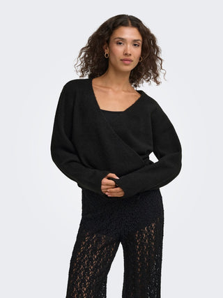Bestseller / Damen-Strick / ONLLIVA LS V-NECK WRAP KNT