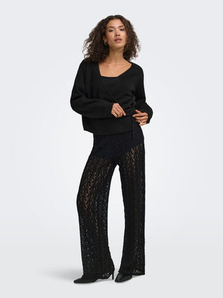 Bestseller / Damen-Strick / ONLLIVA LS V-NECK WRAP KNT