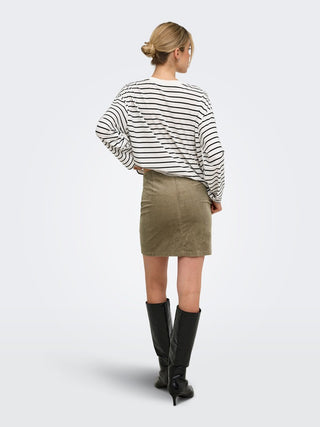 Bestseller / Damen-Rock / ONLFLORA HW CORD SHORT SLIT SKIRT P