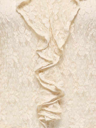 Bestseller / Damen-Tops / ONLPEARLINA LS RUFFLE LACE TOP WVN