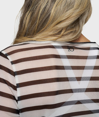 10 Days / Damen-Shirt / mesh tee stripes