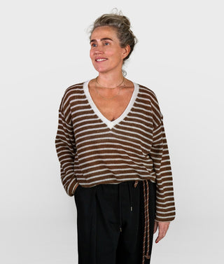 10 Days / Damen-Strick / thin v-neck knit sweater