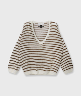 10 Days / Damen-Strick / thin v-neck knit sweater