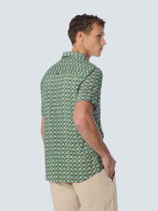 NO EXCESS / Herren-Hemd / Shirt Short Sleeve Allover Printed