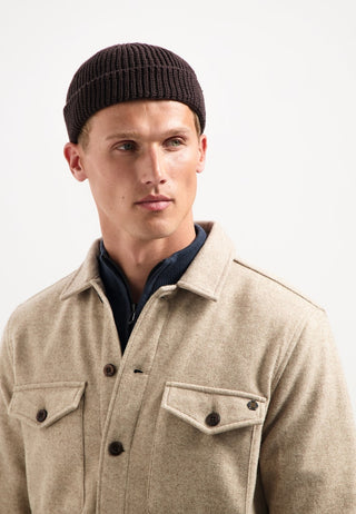 NO EXCESS / Herren-Shirt / Overshirt Button Closure Melange