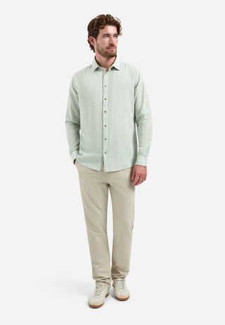 NO EXCESS / Herren-Shirt / Shirt Two Tone With Linen