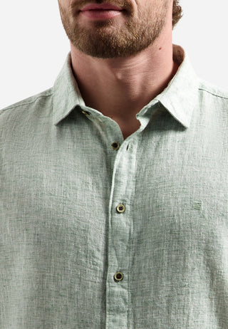 NO EXCESS / Herren-Shirt / Shirt Two Tone With Linen