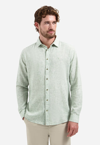 NO EXCESS / Herren-Shirt / Shirt Two Tone With Linen