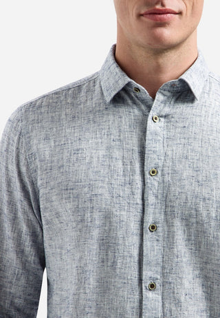 NO EXCESS / Herren-Shirt / Shirt Two Tone With Linen