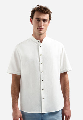 NO EXCESS / Herren-Shirt / Shirt Short Sleeve Granddad With Li