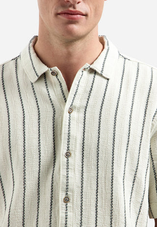 NO EXCESS / Herren-Shirt / Shirt Short Sleeve Dobby 2Tone Stri