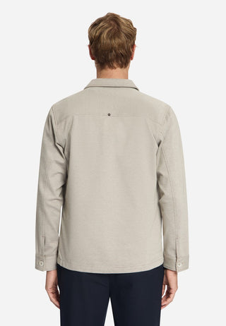 NO EXCESS / Herren-Shirt / Overshirt Full Button Melange Twill