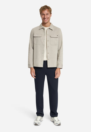 NO EXCESS / Herren-Shirt / Overshirt Full Button Melange Twill