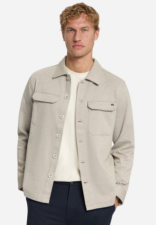 NO EXCESS / Herren-Shirt / Overshirt Full Button Melange Twill