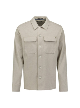 NO EXCESS / Herren-Shirt / Overshirt Full Button Melange Twill