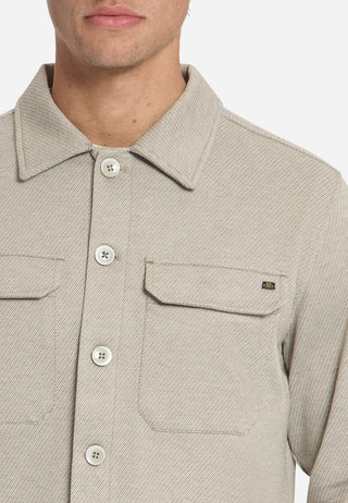 NO EXCESS / Herren-Shirt / Overshirt Full Button Melange Twill