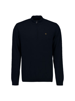 NO EXCESS / Herren-Sweat / Pullover Half Zip Melange