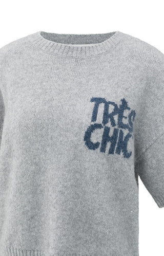 YAYA B.V / Damen-Strick / Pullover mit Aufschrift