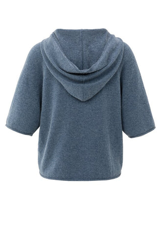 YAYA B.V / Damen-Strick / Kurz?rmeliger Kapuzenpullover