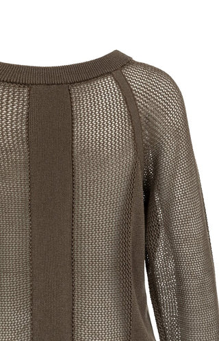 YAYA B.V / Damen-Strick / Strickpullover in Netzoptik