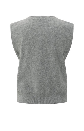 YAYA B.V / Damen-Strick / Strickweste mit V-Ausschnitt