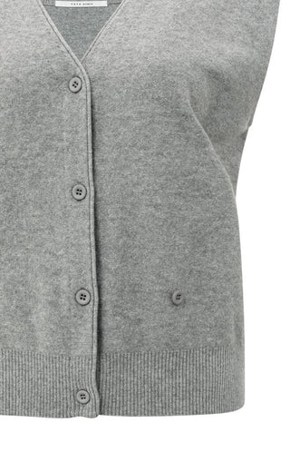YAYA B.V / Damen-Strick / Strickweste mit V-Ausschnitt