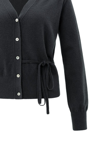YAYA B.V / Damen-Strick / Cardigan mit Bindeverschluss