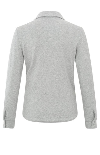 YAYA B.V / Damen-Bluse / Melierte Jersey-Bluse