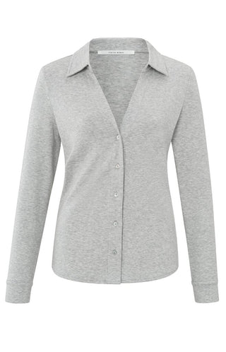 YAYA B.V / Damen-Bluse / Melierte Jersey-Bluse