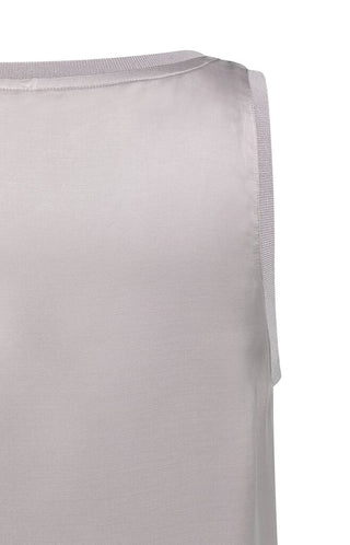 YAYA B.V / Damen-Shirt / Satin-Oberteil mit Rippung