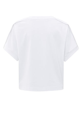 YAYA B.V / Damen-Shirt / Jersey-Oberteil mit Falten