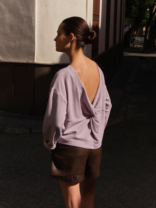 YAYA B.V / Damen-Sweat / Pullover mit Knoten