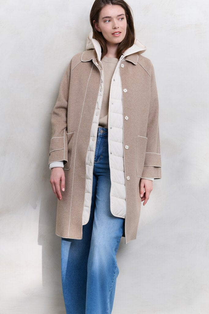 Jaket Yaya Mode Mantel Longline Down Hooded Coat Tommy Hilfiger