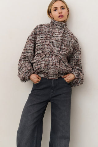 YAYA B.V / Damen-Jacke / Boucl?jacke mit Fransen