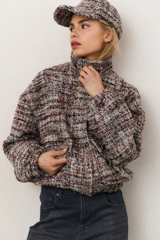 YAYA B.V / Damen-Jacke / Boucl?jacke mit Fransen