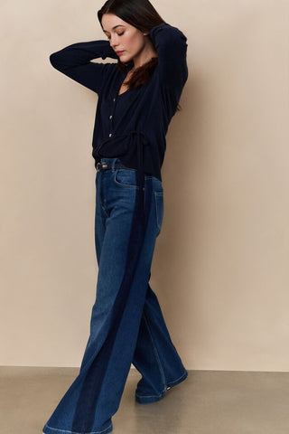 YAYA B.V / Damen-Strick / Cardigan mit Bindeverschluss