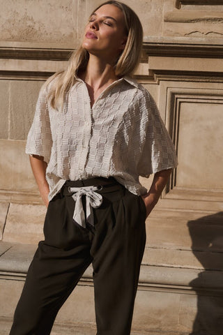 YAYA B.V / Damen-Bluse / Jacquard-Bluse